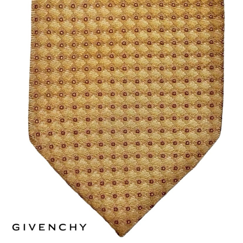 Givenchy Necktie 59 1/4” Gold 100% Silk Tie Made In Italy